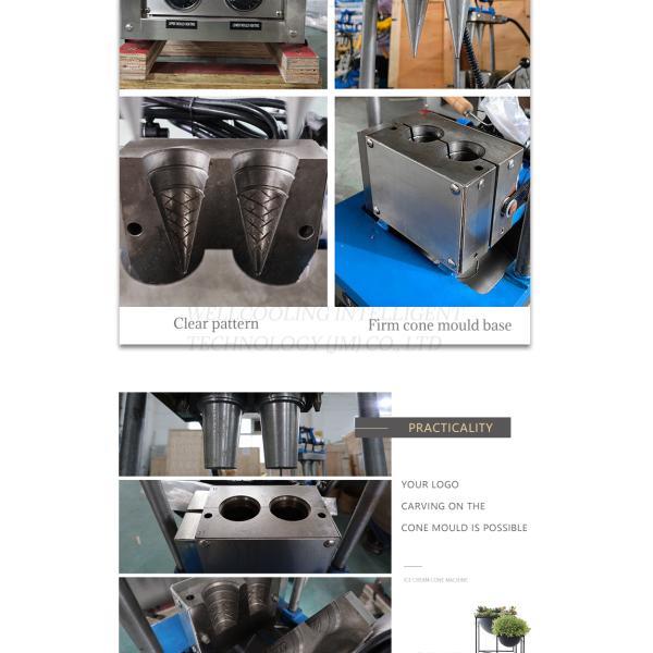 Specializing in the Production of Ce Certified Small Waffle Ice Cream Cone Chicken Rolls Machine