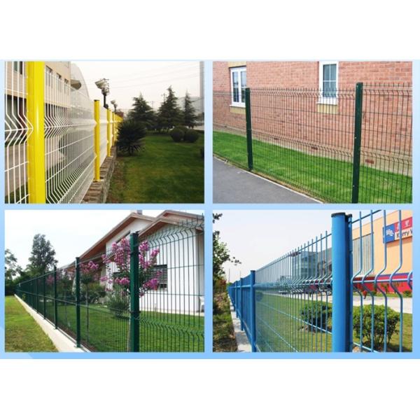 Security Welded Steel Wire Fencing / Triangle Bending Garden Mesh Fence