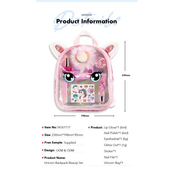 Pink Furry Plastic Pretend Makeup Set