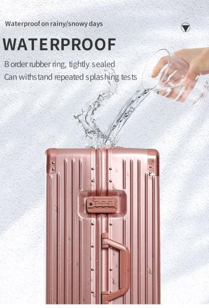 Aluminum frame trolley case 26 inch universal wheel suitcase luggage cosmetic case minimalist and luxurious good quality convenient travel 28 inches aluminum 
