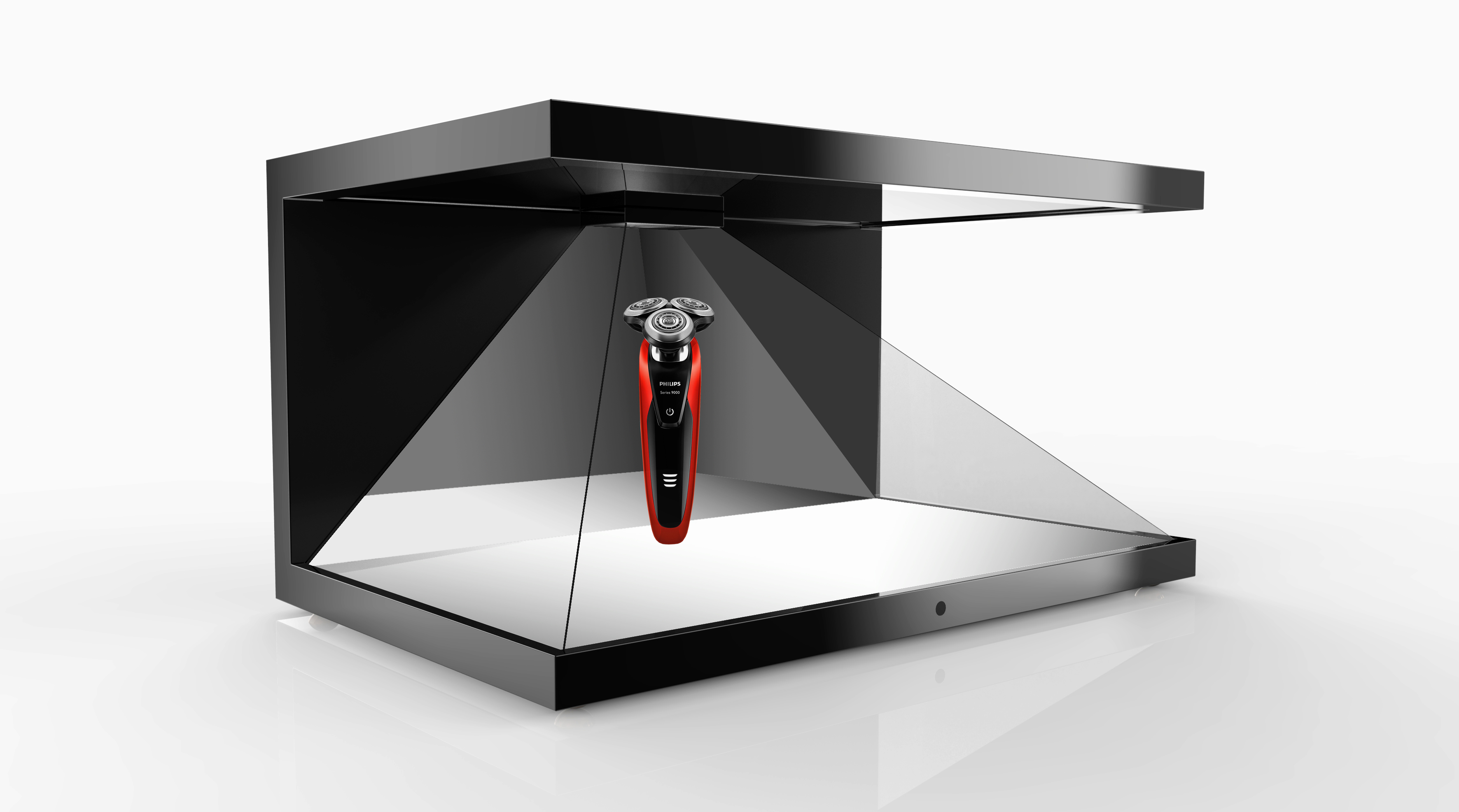 3 Sides 270 Degree Holographic  Display Showcase 22 Inch Small Size