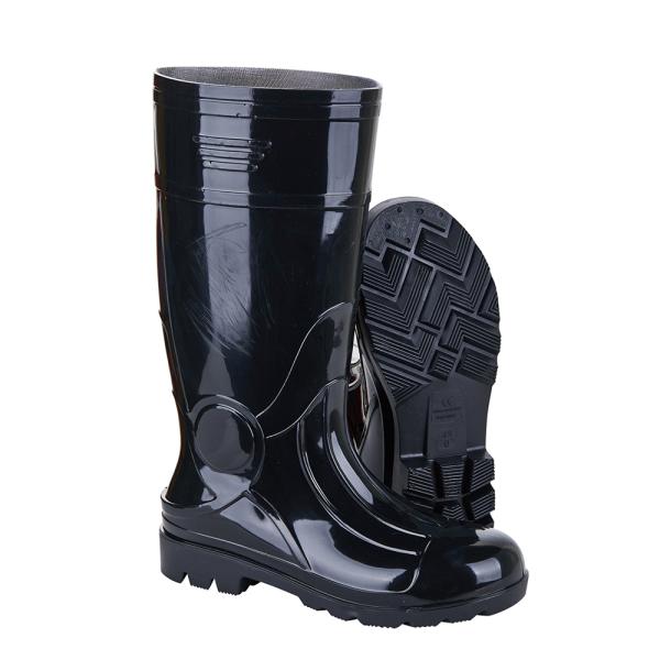 Botas de lluvia industriales RB116 de suela media de PVC para adultos con punta de acero y resistencia a las perforaciones