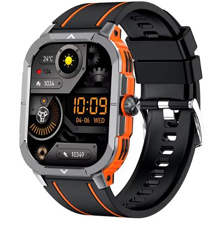 HK56 Reloj inteligente robusto de 2,06 pulgadas con pantalla de retina de 42 mm
