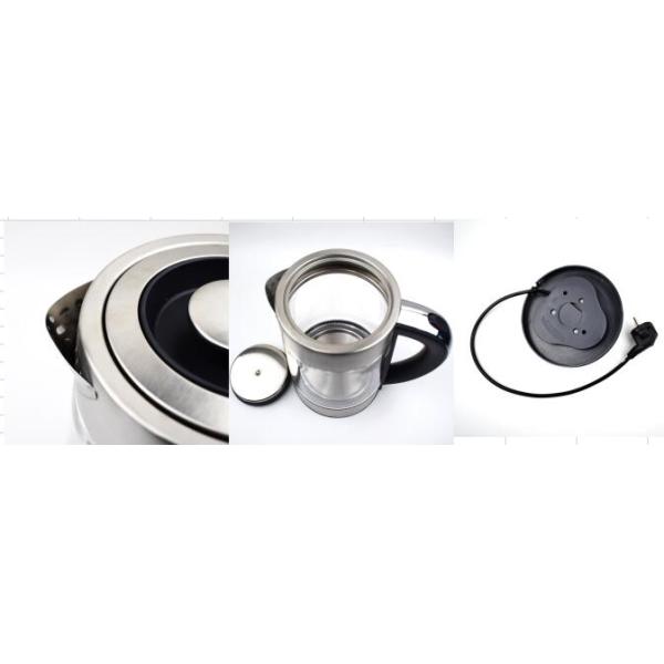 Removable Lid Clear Glass Electric Kettle For Water Heating 1800w / 220v