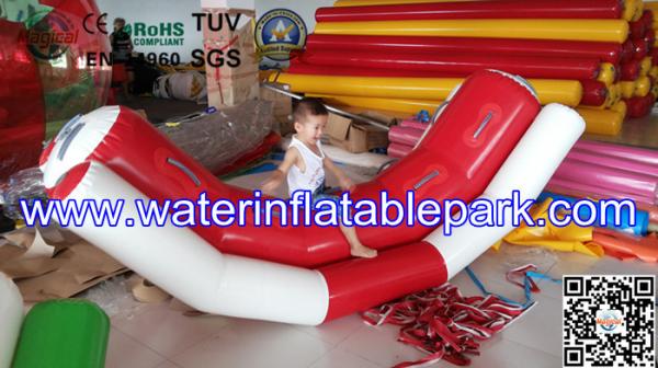 Water Sport Toys Inflatable Water Seesaw / Kids Seesaw Pool Float in Red and White