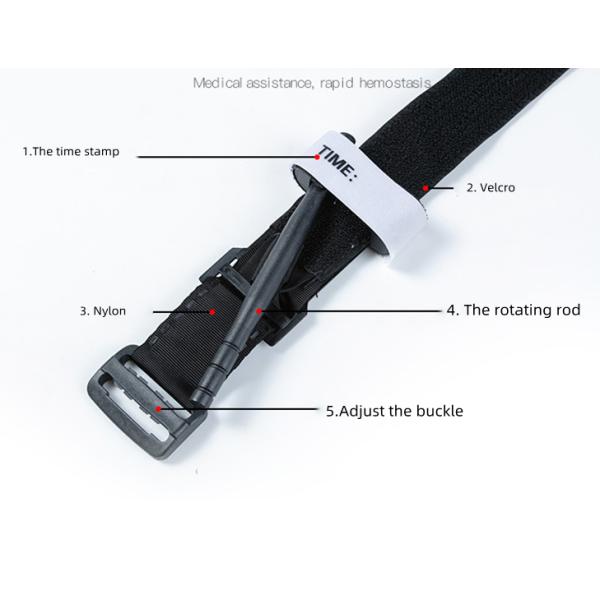 Single Handed Nylon Military Camping Gear 75cm Military Emergency Tourniquet