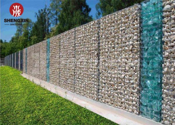 Galvanized Q195 Gabion Wall Baskets 100x100mm Hole Size