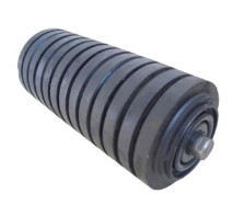 Rubber Lagging 219mm Conveyor Impact Roller For Belt Conveyor