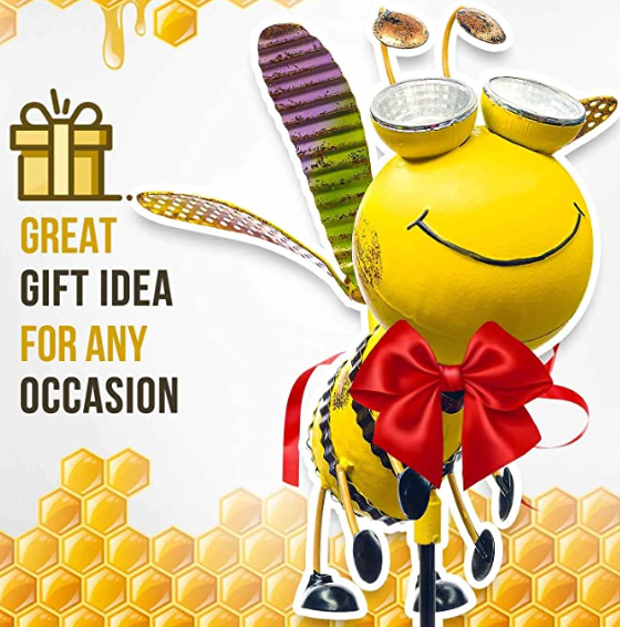 Waterproof 4.3 Inch Bee Solar Garden Lights