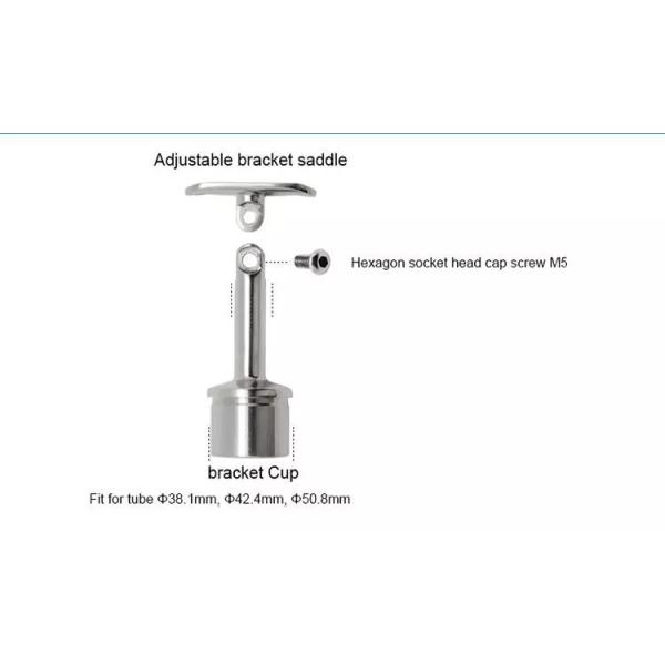 Установленный стеной кронштейн стены поручня поддержки трубки штуцеров поручня нержавеющей стали