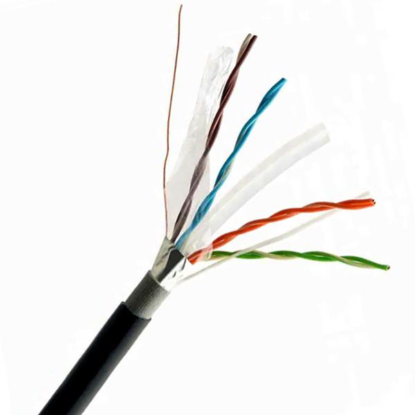 CAT6 FTP Outdoor PE+PVC 0.560+0.005mm Pure Copper Solid Lan Cable