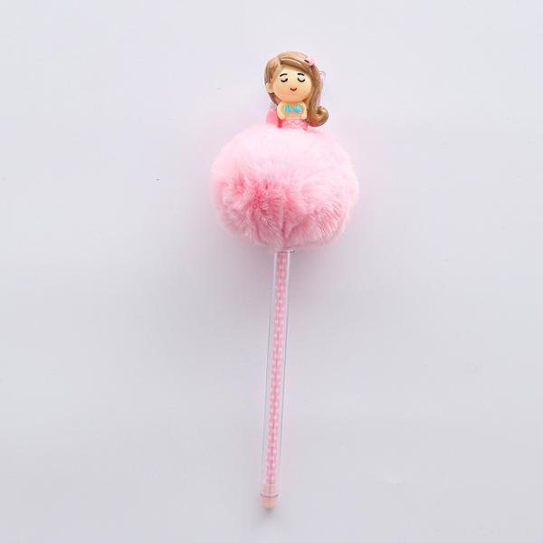 Прочное пластикового Nib ручки 0.5mm плюша пинка пушистого пастельного Ultralight