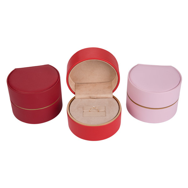 Цвет Эко круглой шкатулки для драгоценностей кожи моды Мулти дружелюбное для держателя кольца