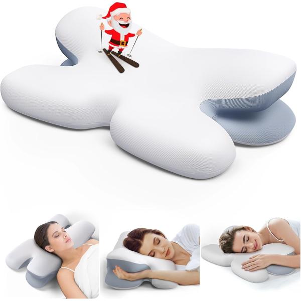 100% Polyester Neck Pillow for Neck Pain Relief Woven Orthopedic Contour Support Pillows
