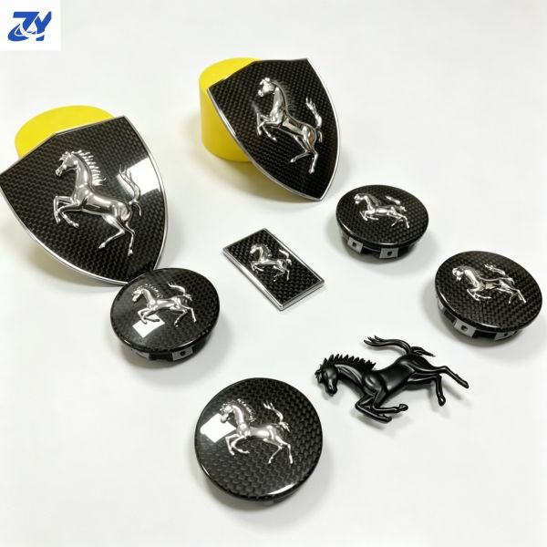 Hot Selling High Quality Carbon Fiber Car logo for Ferrari F8 Spider&Tributo Car Emblem Badge
