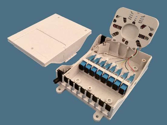 ядри терминальной коробки 8 оптического волокна Splitter FTTH PLC 1x8 с переходником шторки SC