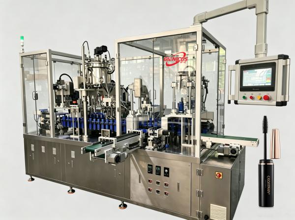 JQH-02 High Speed Lipgloss Filler & Capper | 80 PCS/MIN Rotary System | Cosmetic Packaging Machinery