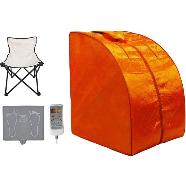 One Person Home Detox Therapy Modern Portable Far Infrared Sauna Enhanced Chair Spa Floor Pad