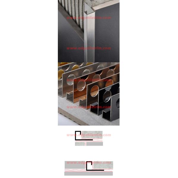 Decorative Blue Stainless Steel Bullnose Trim Ceramic Wall Tile Edging