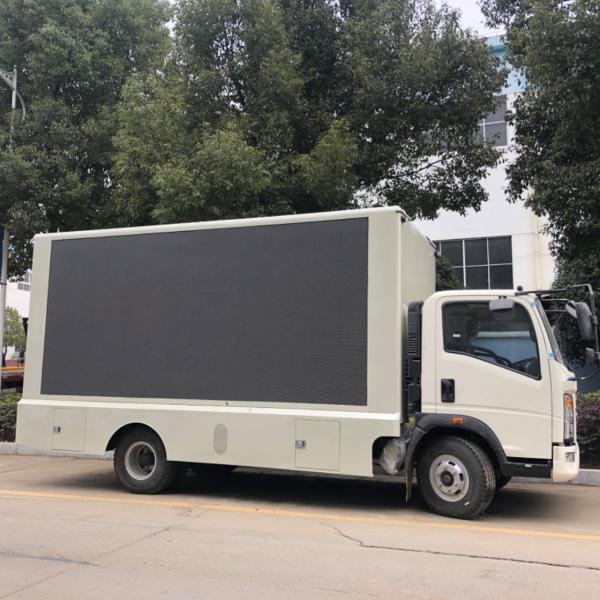 Howo LHD RHD 6 Wheel Euro5 Diesel 87hp Led Advertising Truck