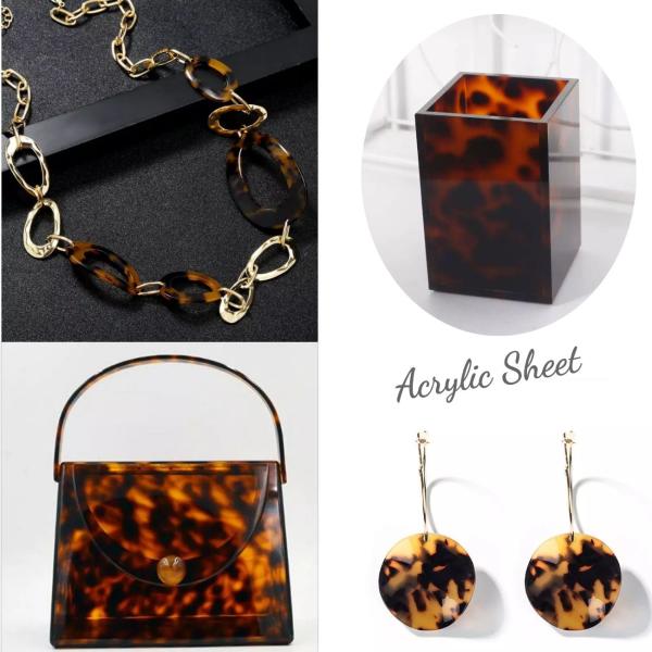 Acetate Imitation Tortoise Shell Acrylic Board Earrings Jewelry Buddha Card Material