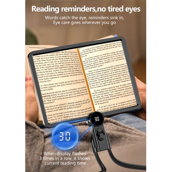 New Horizontal Square Large Lens 64 Led Lights Magnifier  Stepless Dimming Lights Battery Display USB Charging Magnifier