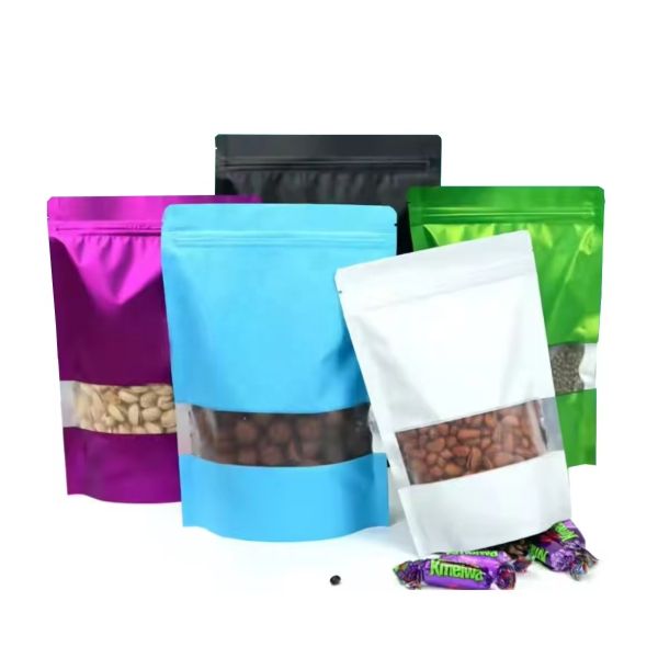 Customized Printing Heat Seal Durable Material Waterproof Zipper Plastic Packaging Aluminum Foil Bag for Food Packing