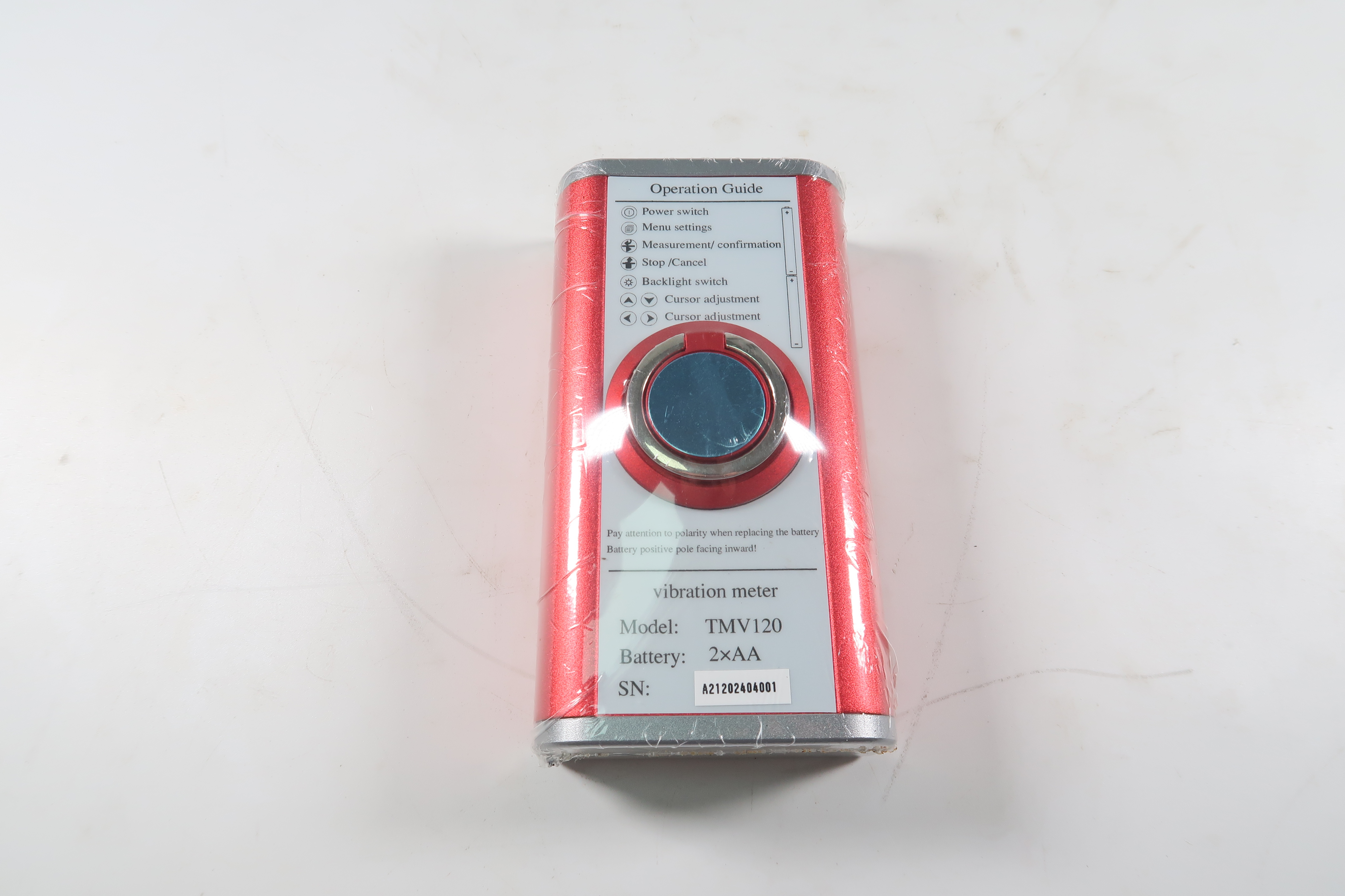 TMV120 Подсвеченный USB портативный вибрационный счетчик с двумя батареями