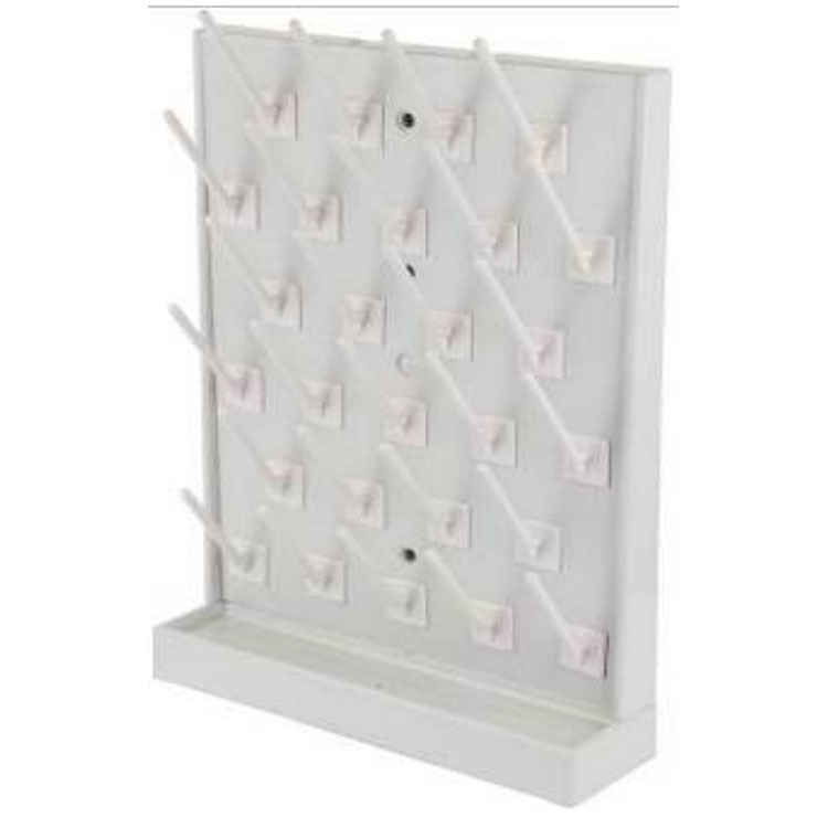 27 Pegs Lab Pegboard Drying Rack Wall Mounted Lab Glassware Drying Rack