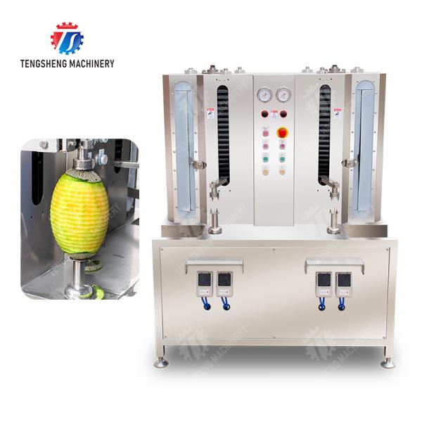 Melon and fruit double-head with single cutter peeling machine papaya chieh-qua pumpkin wax gourd Peeling & polishing processing production