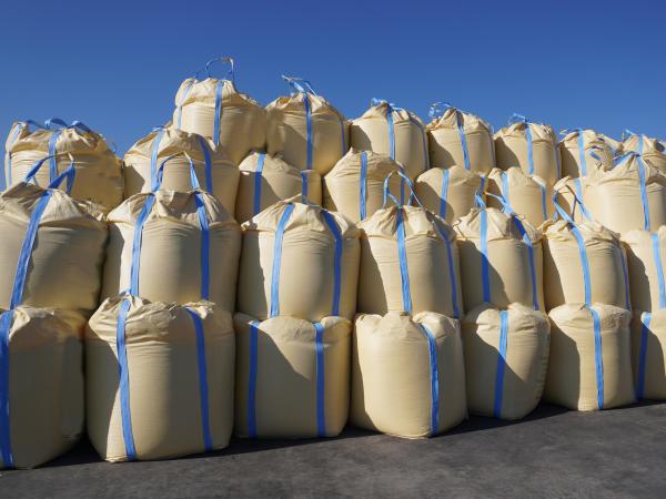 U.V. Stabilised Woven Polypropylene FIBC Bulk Bag Height of Two-Sling Ring 600 Elongation Warp Direction 40 with Fabric