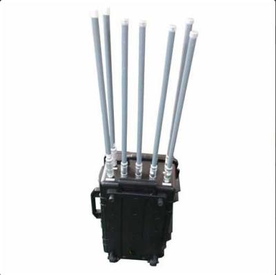 350w High Power Manpack Vehicle Mounted Jammer 47dBm Fiber Glass Antennas