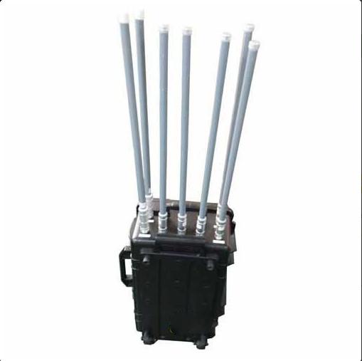 350w High Power Manpack Vehicle Mounted Jammer 47dBm Fiber Glass Antennas