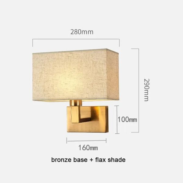 USB Wall Lights with Switch Rectangle White Yellow Fabric mirror front light(WH-MR-95)