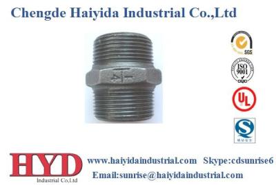 nipples black malleable iron pipe fitting cast iron UL factory