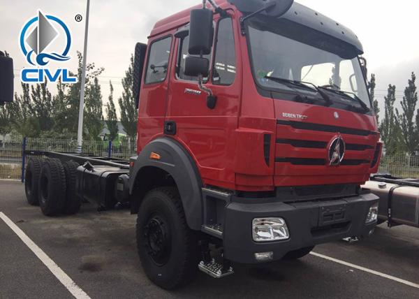 New Beiben 6x6 6x4 Cargo Truck Chasssis With Good Quality And Price red color 380hp model 2638 2642
