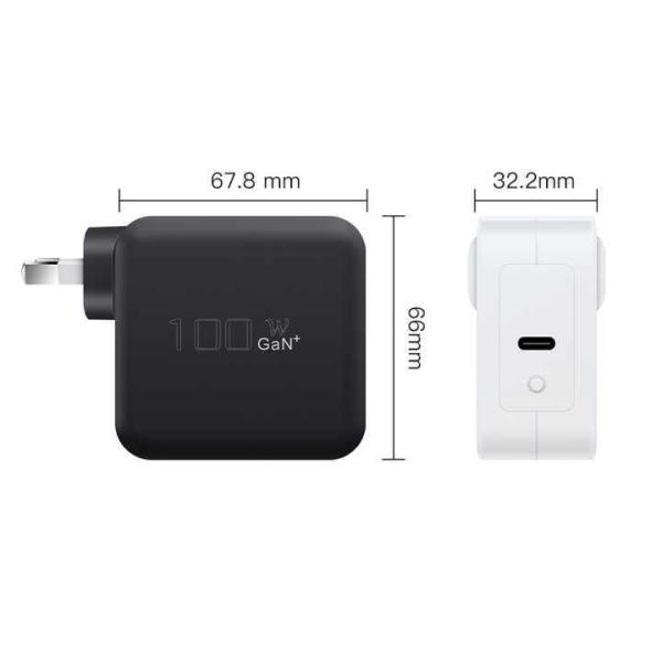 AU 2ピンUSB-C ウォールチャージャー, 100W 高速出力型C 電源アダプタ ラップトップ,タブレット,モバイルデバイス