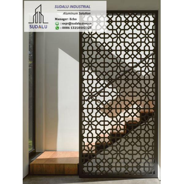 Aluminum Indoor Partition Laser Cut Screen Decoration Panel Powder Coated Perforated Sheet