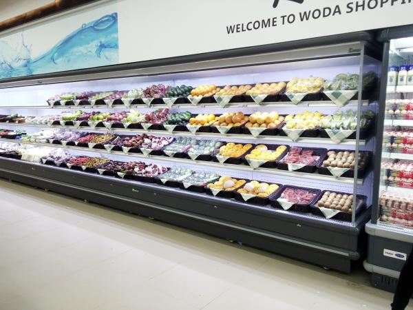 Fan Cooling Remote System Multideck Open Display Chiller For Supermarket