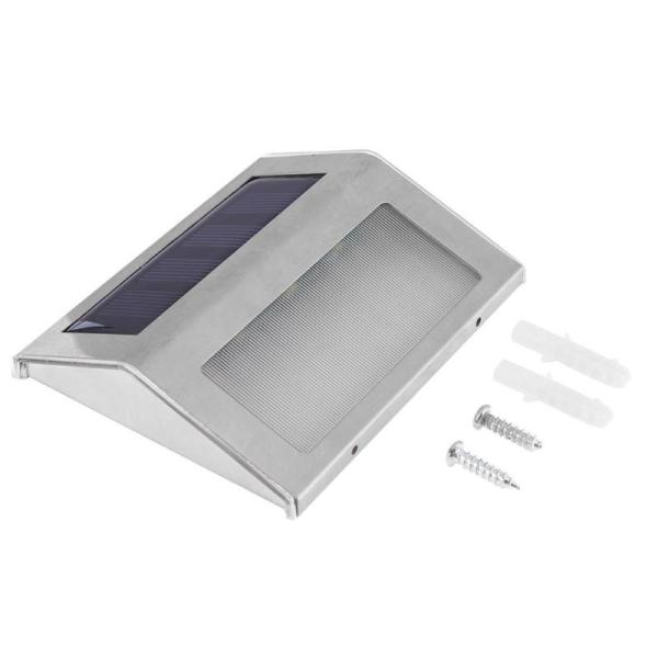 Outside 3 LED Solar Powered LED Garden Light , Stainless Steel Solar Stairs Light