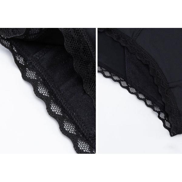 Plus Size Leakproof 4 Layer High Absorbency Menstrual Briefs Lace Period Panties Resusable Cotton Period Underwear