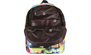 Colorful Graffiti nylon school Backpack for girls with laptop bags