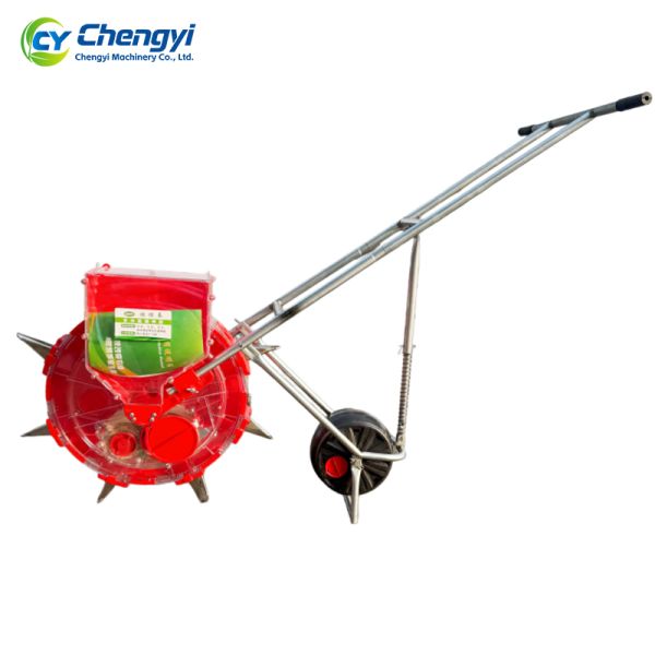 Reinforced Metal Hand Push Seeder Sowing Tool Stable Efficient Planting For Farmland Garden