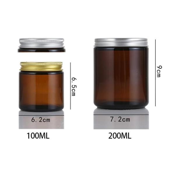 Широковолосая янтарная стеклянная свеча банка 30cl 250ml с деревянными крышками