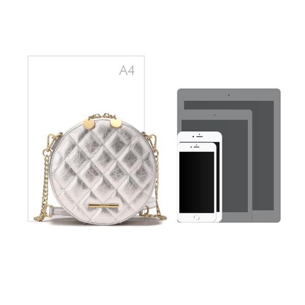 Small round new Korean version of joker women's bag fashion chain style one-shoulder cross-body bags