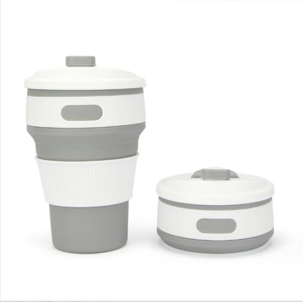 Convenient 350ml Foldable Silicone Coffee Cup for Presents and Outdoor Enthusiasts