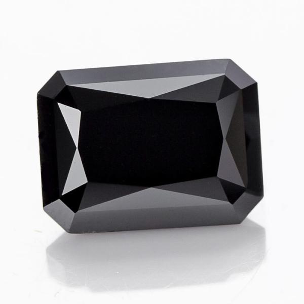 Black Emerald Cut Moissanite Loose Stone Diamond 2 Carat