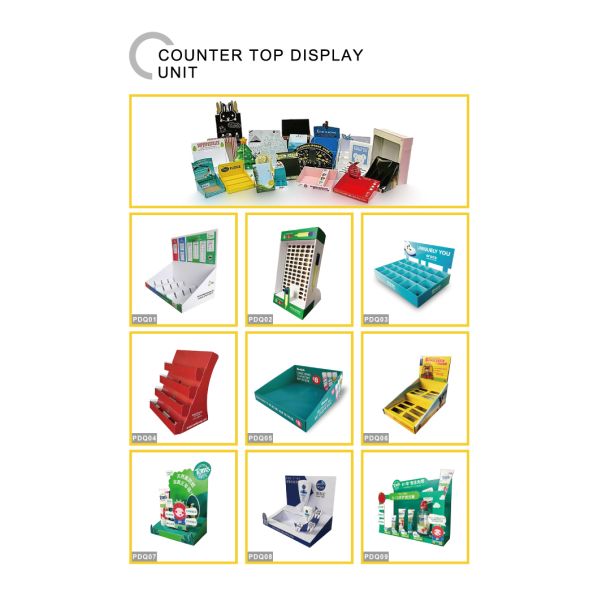 Transparent Window Cardboard Dump Bins Hexagonal For Commodity Retail