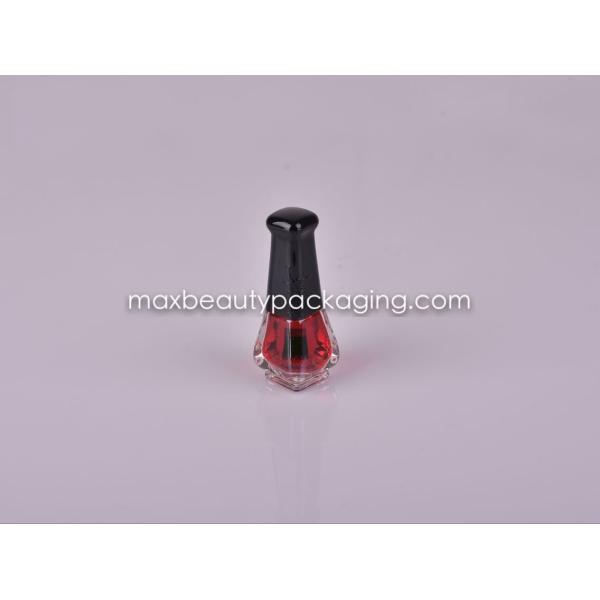 shiny black uv coating finish nail polish cap12ml nail polish bottle flat brush nail polish plastic cosmetic packaging