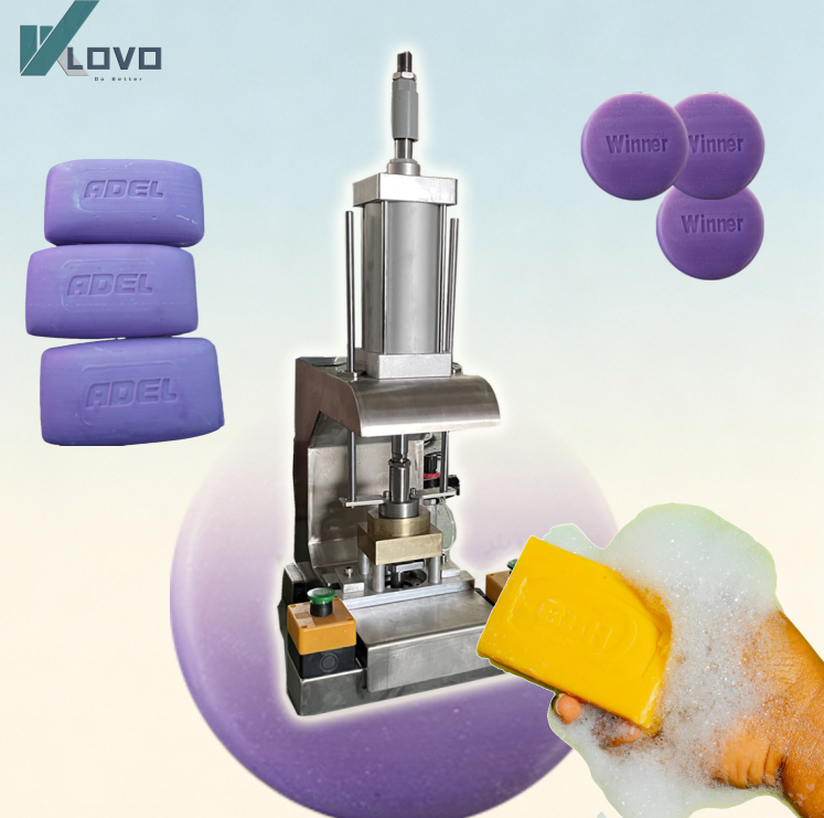 Semi-Auto Soap stamping machine  – Customizable Brass Mold for Laundry and Toilet Soap Printing